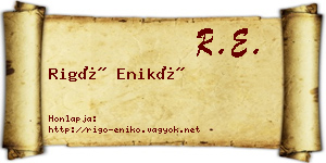 Rigó Enikő névjegykártya